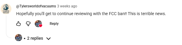 Audience comment mentioning FCC-related news
